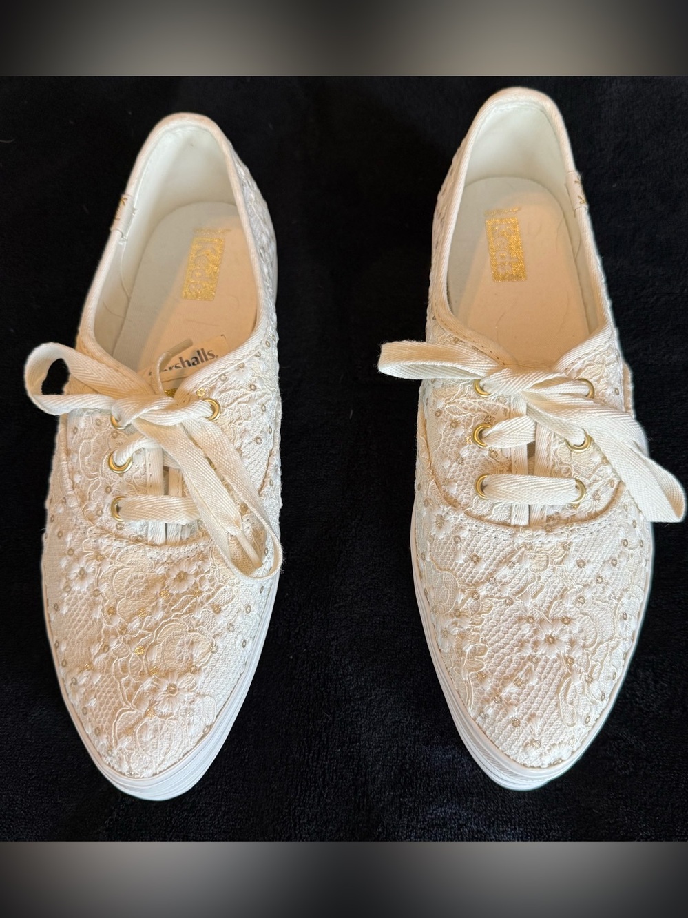 Keds Women's Ivory Lace Platform Sneakers, New, size 9 - Picture 2 of 7